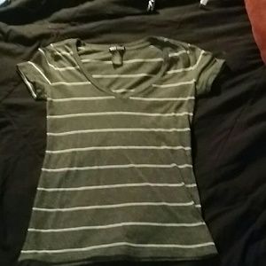 Dark green with white striped tee from Wet Seal